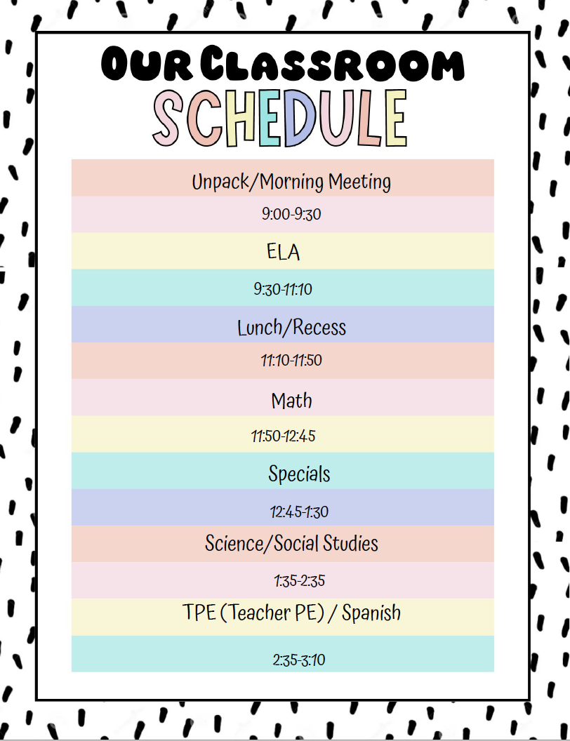 Class Schedule